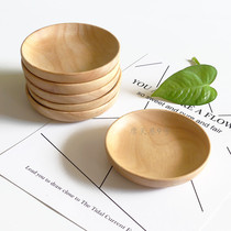 Multi-spec wood dish fruit saucer dishes small mini solid wood small saucer Nuts Dish dish Dish Cutlery Wood Cutlery