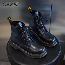 urzr British style Martin boots womens autumn thin section 2020 new trendy ins spring and autumn single boots Korean version thin short boots