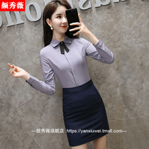 The new professional shirt in autumn and winter the female long-sleeved costume work clothes the air-conditioned shirt and the Korean version of the work clothes top