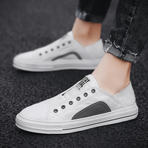 Tide brand mens shoes 2021 New Korean version of wild mens casual trendy shoes breathable lazy lazy one pedal youth board shoes