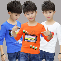 Spring boys long sleeve T-shirt 5 years old boy 7 children cotton 9 base shirt 11 middle and big children casual 12 tops Joker