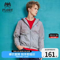PLORY springtime men and women with caps sport Wind youth trendy fashion casual baseball clothes jacket lovers thin 