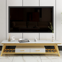 Nordic TV cabinet coffee table combination simple modern household small household net red light luxury marble TV cabinet