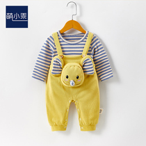 Male Baby Conjoined Clothes Infant Suit 2020 Spring Autumn Clothing New Cartoon Out of the Internet Red Female Baby Climbing