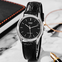 Casio mens watches Casio fashion minimalist black leather strap pointer quartz male table MTP-1094E-1A