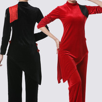 2020 New Yue camping sailor dance costume female gold velvet tassel long sleeve fruit not not jitterba square performance