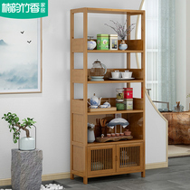 Tea rack Tea storage rack Simple modern living room Solid wood tea rack Bedroom storage Bogu rack Multi-layer tea cabinet