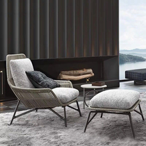 Outdoor sofa chair courtyard outdoor balcony leisure area sofa coffee table combination Nordic rattan Villa Sofa