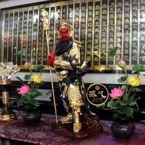Taiwan Shengfan pure copper gilt gold ornaments Guan Gongdao Guan Yuwu God statue Buddha statue to attract wealth