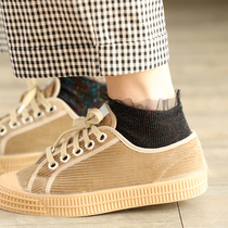 Spring and summer thin mesh lace lace short socks womens pure cotton Korean gold and silver silk bright silk low-top short socks college style