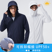 Outdoor Ice Silk Sunscreen Men 2021 New summer Anti-UV ultra-thin Breathable Fishing Suit Sunscreen Jacket