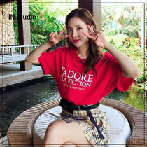 (Park Sandora original with the same)INSTUDIO Korea LARTIGENT LETTER HALF SLEEVE T-shirt 5 COLORS