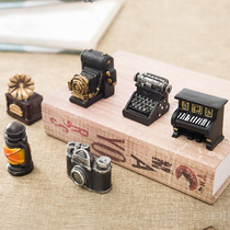 Large retro nostalgic resin desktop mini furnishings creative model bedroom living room decorations