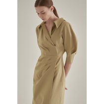 Spot on the spot = Joo Korea Shuai Korea handsome and pleated pleat pleats after waist zipped open fork and dress D