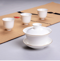 Cover New Porcelain Cup White porcelain Sancai tea set Jingdezhen Qinghua Porcelain Tea Tea Bowl Ceramics Toast Tea Cup Tasting Cup