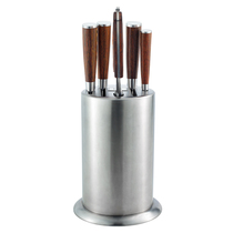 Langmabolai series stainless steel black six-piece kitchen kitchen knife cutting slices of meat and bone cutter set combination