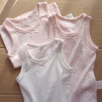Three-piece non-fluorescent childrens vest Girl baby cotton vest Cotton sleeveless base pajamas