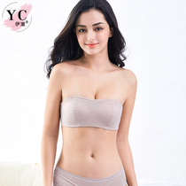 Yechul summer thin strapless underwear womens chest anti-slip collar strapless bra set