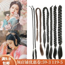Ancient costume wig small braids big braids Chinese style Xiuhe shape photo studio Republic of China stage performance long double head braids