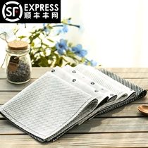 Handmade small handkerchief (Jade book) mens cotton double-layer handkerchief retro nostalgic hand-stitched handkerchief