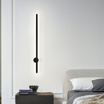 Minimalist wall lamp Nordic living room background wall lamp led strip atmosphere lighting creative lines Bedroom bedside lamp