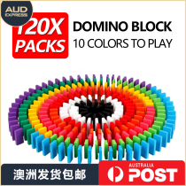 Color Domino Small Train Student Baby Building Blocks Early Childhood Toys (Australia Delivery)