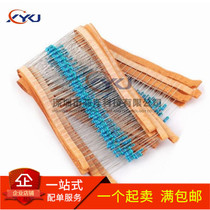 1 4W Metal film resistor 1%Five-color ring 1K 10K 100 ohms 2 2M 22K 220 4 7K 47 470