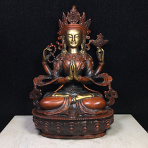 Bronze-gold 4-arm Guanyin -AD2362