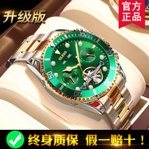 Swiss certified brand gold green water ghost watch Mens brand-name mechanical watch famous watch Top ten sports diving