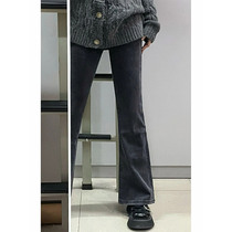 Honey color Xuan flared pants high waist thin womens 2022 autumn and winter new slim fit all-match wide-leg drape jeans