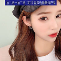 s925 pure silver creative ear button Fashion Temperamental Earrings Woman Earrings Design Sensation Small Crowding Student Tide