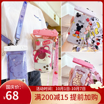 Touchable screen transparent cartoon mobile phone waterproof bag Xiaomi Apple Huawei swimming floating diving cute universal sealed bag