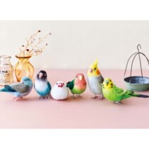 Japans various bird parrots Wenbird silver throat long tail mountain nestle poke goat felt material bag DIY