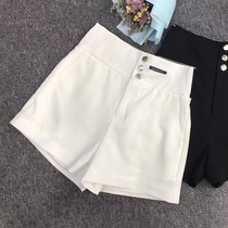 Japan buys European station white casual suit shorts womens 2020 summer new high-waisted Korean version loose and thin a