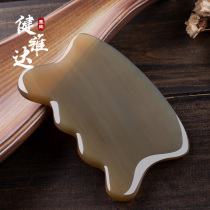 White cow horn plate scraping leg slender special female whole body Meridian neck lymph chest detoxification massage