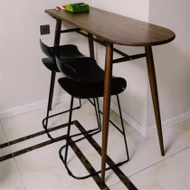 Nordic solid wood bar table home simple high table workbench living room partition table modern small apartment dining table