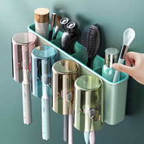 Toothbrush shelving electric toothbrush rack free of punching wall-mounted washroom gargling cup tooth cup tooth cylinder fitting