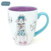 Foreign order boutique MARY KAY elegant girl large latte Latte coffee cup with thick and elegant pattern