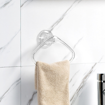 Comfortable zone non-perforated towel rack toilet towel rack suction disc adhesive hook bathroom towel ring
