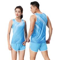 Sports test training suit suit mens sprint marathon vest competition sports test track and field running suit women