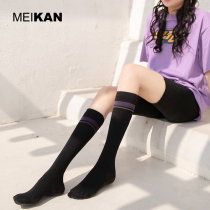 MEIKAN high stockings stockings socks pressure slim stripes half long cotton socks knee socks