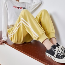 Tang Lion 2020 Autumn new pants women tide ins high waist sweatpants women loose toe casual trousers thin