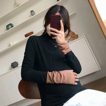 2022 Spring-autumn new pregnant womans thin blouses with long sleeves T-shirt 100 hitch-gestation gestation bottom-shirt tide