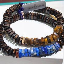 British Tateossian RT Bracelet Lava Bead Rose Gold Black Rhodium Mixed Texture Men Light Luxury Gift