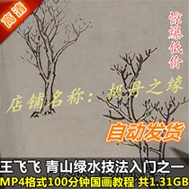 National painting HD video tutorial Wang Fei Fei Qingshan Green Water Technical Law One of the water ink master studies