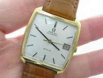 Square Disc Fly Swiss Used Omega Automatic Watch Cal 1002