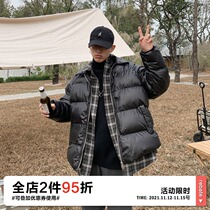 OFFBORD fake two pieces of cotton coat mens winter padded jacket ins boys Tide brand bread winter clothes