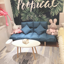 Rental room bedroom room double sofa small apartment living room simple folding disassembly dormitory lazy sofa bed