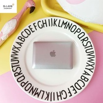 Mini portable mirror Creative Apple laptop shape portable folding small makeup mirror Mac mirror