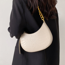 Advanced Sensation Pouch Pack Woman Summer 2021 New Tide Fashion Crocodile Textured Ocean Air Texture Chain Single Shoulder Axillary Underpack Woman